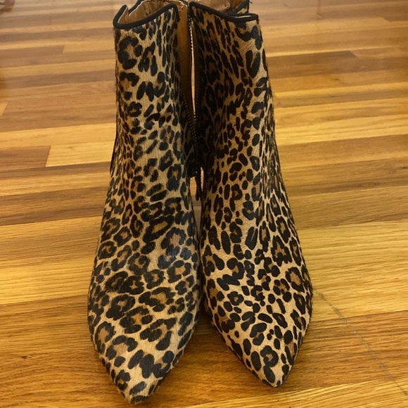Nine West Women’s Black and Brown Cheetah Print Booties Size 9 - Picture 5 of 9